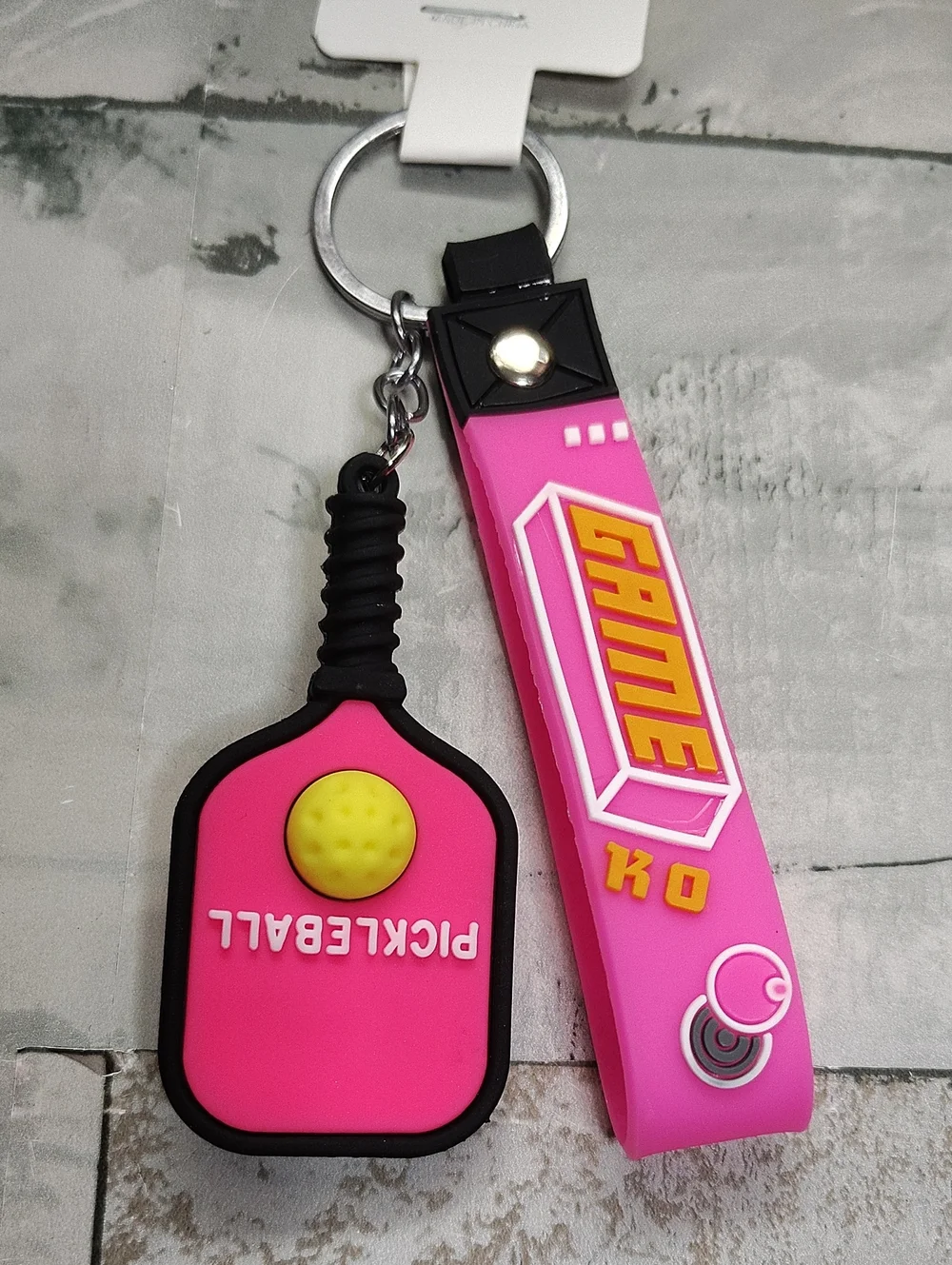 Pickleball Paddle Keychain - Multiple Colors  Paddle & Ball Keyring